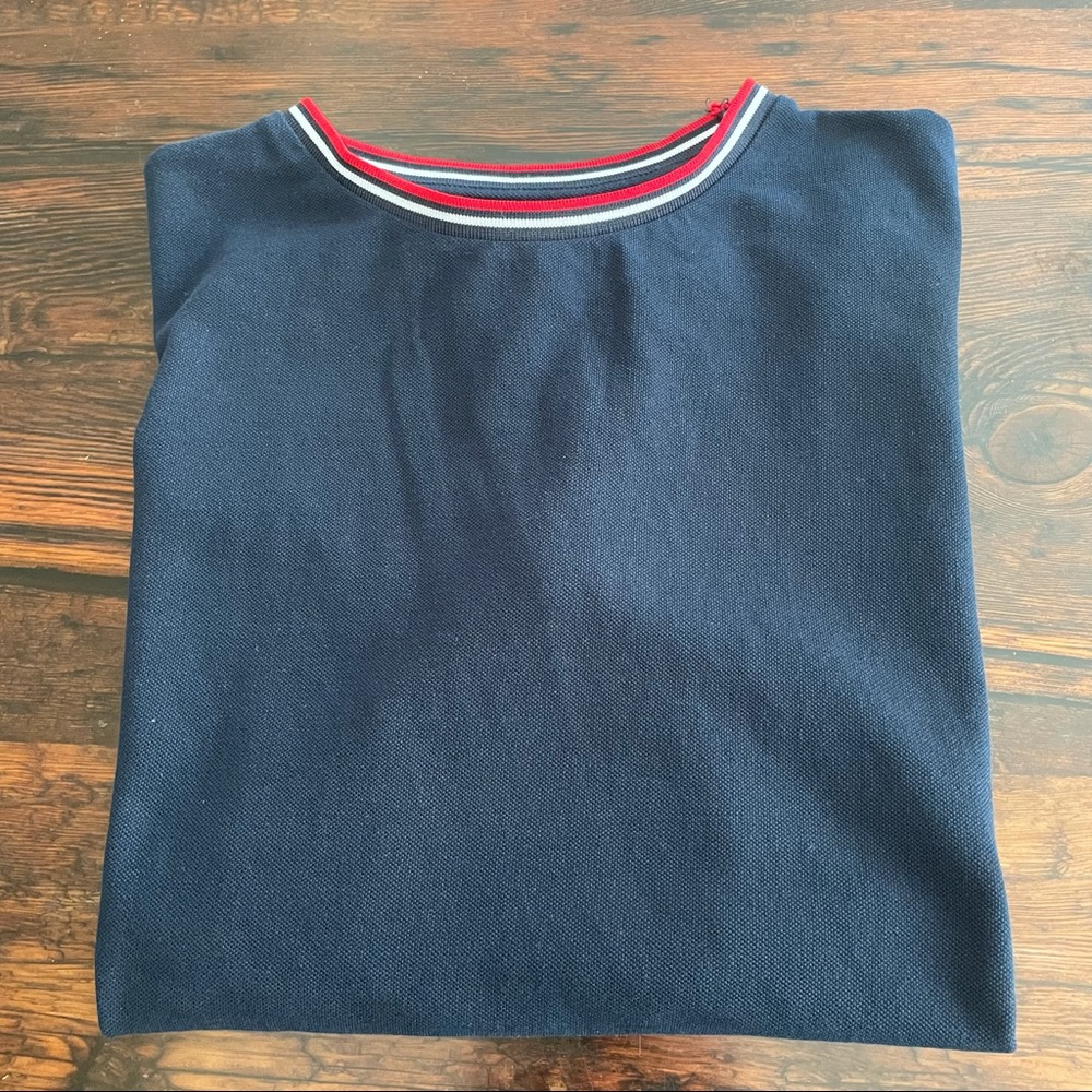 Denim & Flower Men’s Short Sleeve Tee Navy Stripe - Picture 6 of 7